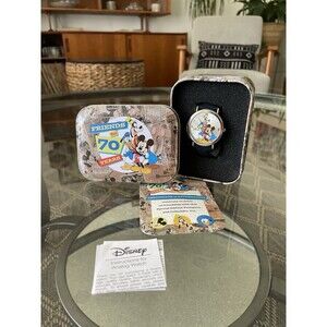 New Disney 70th Anniversary Mickey Mouse & Friends Watch Collectible Tin